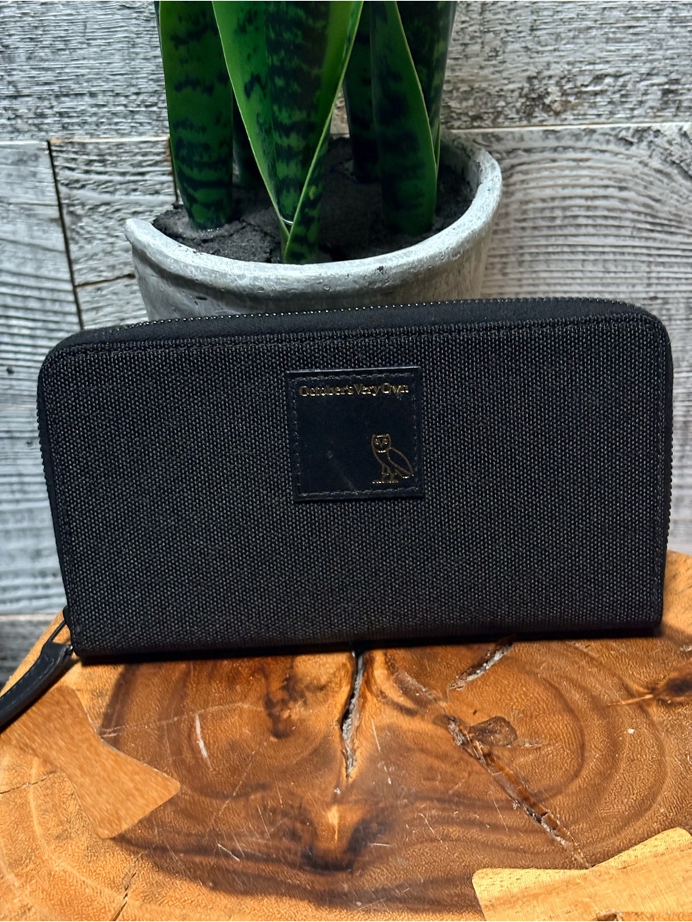 🏷 October's Very Own/OVO | NWT FLAW Long Italian-Made Wallet - Black